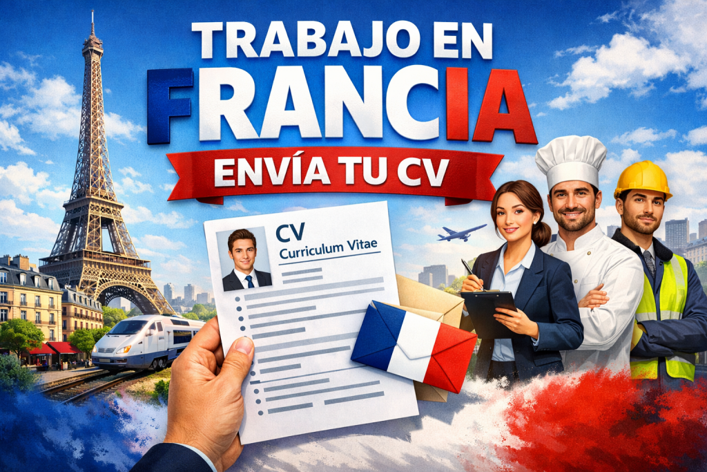 ¿BUSCAS TRABAJO EN FRANCIA? ENVÍA TU CV
