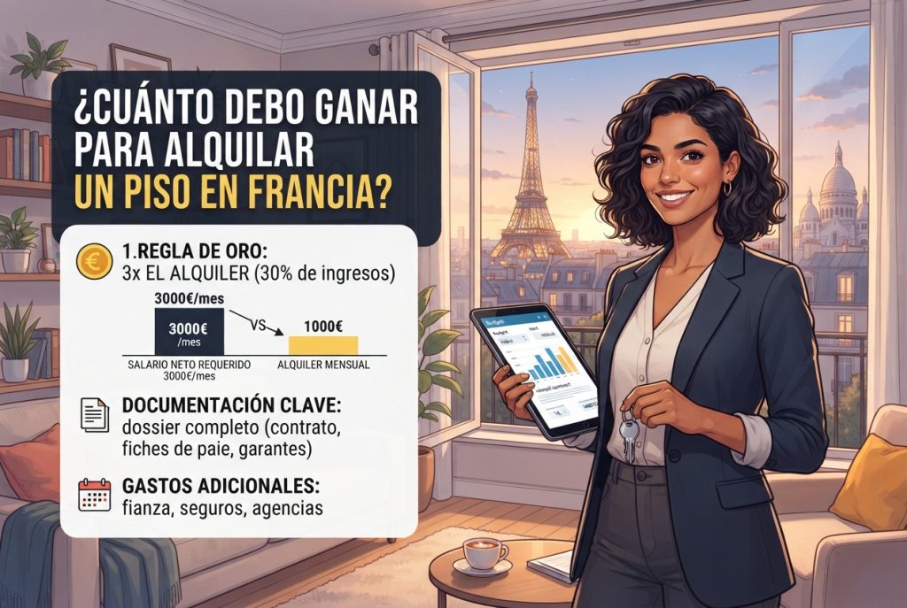 Cuánto debo ganar para alquilar un piso en Francia