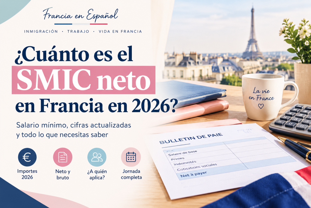 ¿Cuánto es el SMIC neto en Francia en 2026?